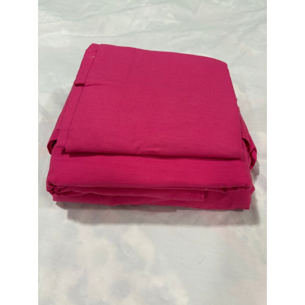 JCP Cotton Blend Bright Pink Twin Sheet Set